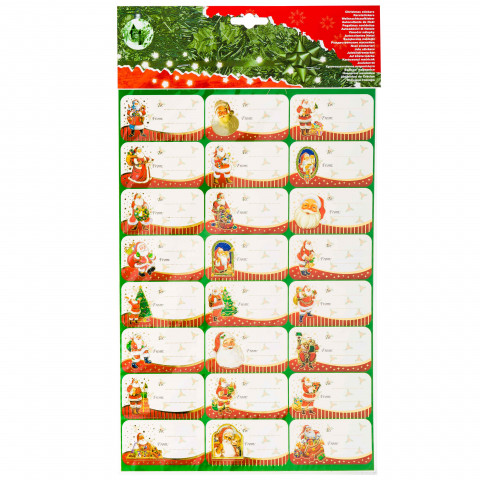Etiquette autocollante motif de noël