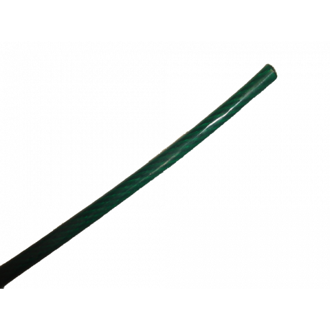 Câble acier enduit pvc ø5mm - vert foncé transparent vert/transparent 80m