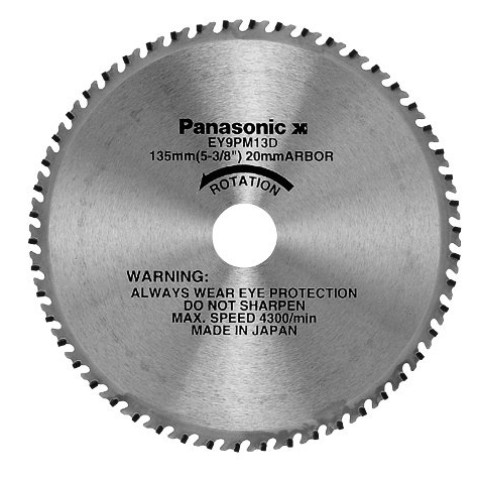 Lame acier pour scie circulaire 135 mm / 50 dents - EY9PM13D
