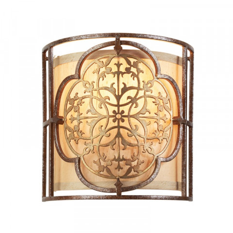 Applique marcella, bronze oxydé et or, 1 ampoule