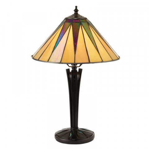 Lampe dark star, verre et résine