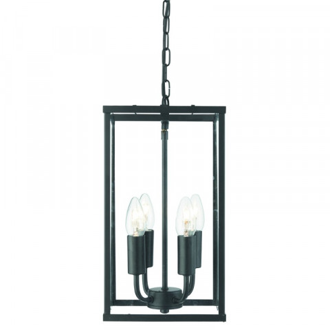 Suspension 20 cm voyager, noir, en verre