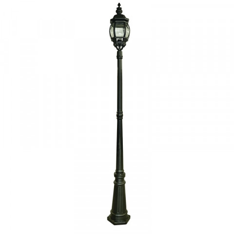 Lampadaire 1 ampoule bel aire, en aluminium noir et verre