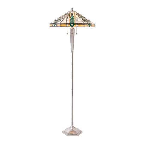 Lampadaire lloyd, verre et aluminium