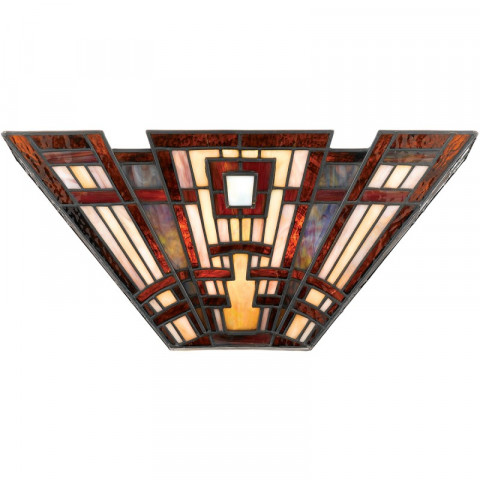 Applique classic craftsman, verre tiffany multicolore