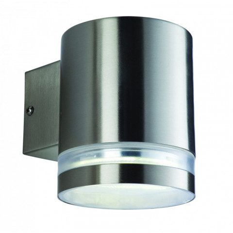 Applique 1 ampoule atlas, acier inoxydable