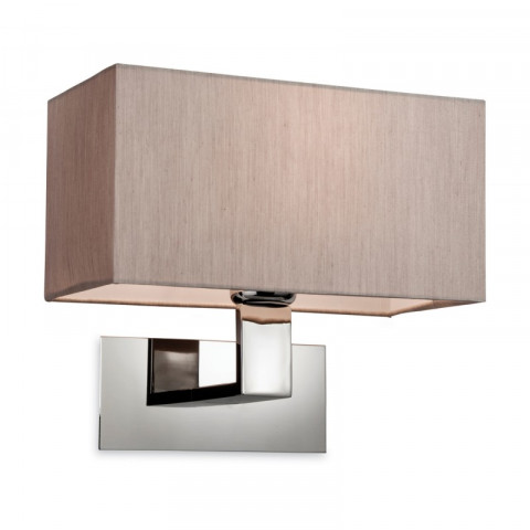 Applique prince, acier, avec abat-jour perle