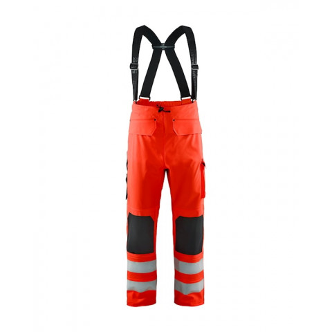 Pantalon pluie à bretelles haute-visibilité niveau 2 13022003 - Couleur et taille au choix