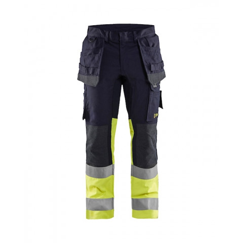 Pantalon multi-normes inhérent et stretch marine jaune fluo  14871512