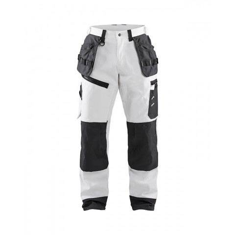 Pantalon X1500 peintre Blanc/Gris-Foncé 15101210 - Taille au choix
