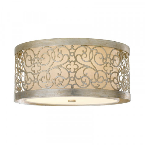 Plafonnier arabesque, feuilles d'argent