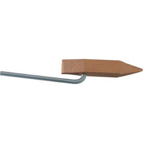 Fer à souder de couvreur en cuivre, en forme de marteau, pointu, Longeur de la broche 90 mm, Poids 250 kg