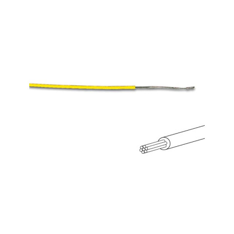 Fil de câblage - ø 1.4 mm - 0.2 mm² - multibrin - jaune