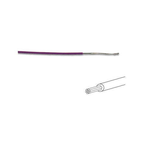 Fil de câblage - ø 1.4 mm - 0.2 mm² - multibrin - violet