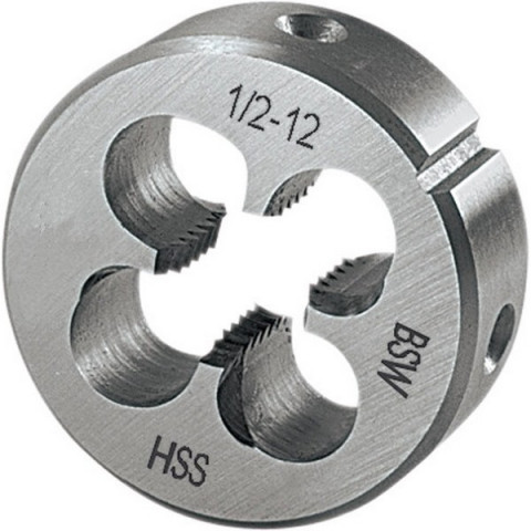 Filière BSW, Filetage : BSW 5/16 pouces, Filets par 18 pouces, Ø extérieur x hauteur 25 x 9 mm