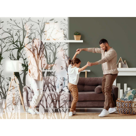 Film Décoratif Dépoli à Motif Arbres – Nature & Intimité - largeur & longueur au choix