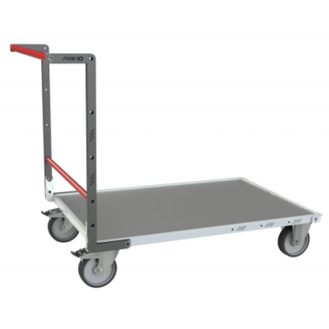 Chariot FLATPACK™ dossier fixe 1200 x 800 mm plateau tôle roues TPE 400 kg - 804723340