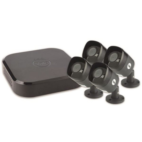 Kit de vidéosurveillance connecté xl avec 4 caméras filaires + 1 enregistreur dvr - yale smart living