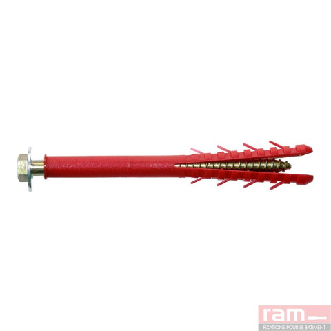 Fixation radiateur cheville longue avec tirefonds 7x200 - 14496