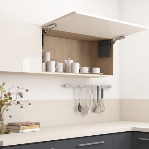 Compas Agile Smart pour porte relevable, 960 - 2350, Plastique blanc, Acier et Plastique