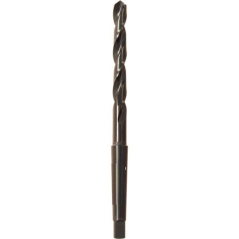 Foret hélicoïdal avec cône morse, en acier à coupe rapide, type N, DIN 345, laminé, surface sans revêtement, Ø h8 : 15,50 mm, Long. totale 218 mm