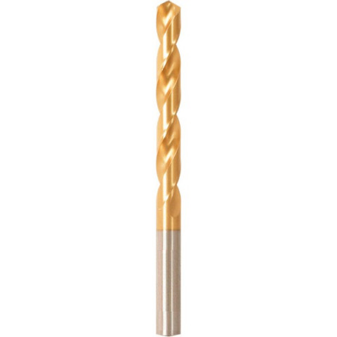 Foret hélicoïdal avec queue cylindrique, en acier à coupe rapide, type N, DIN 338, surface avec revêtement TiN, Ø h8 : 6,00 mm, Long. totale 93 mm