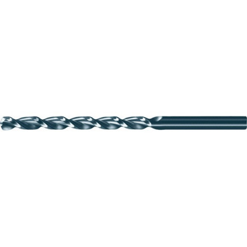 Foret hélicoïdal avec queue cylindrique longue, en acier à coupe rapide à 5 % de cobalt, type GT, DIN 340, profil rectifié, surface à chanfreins nitrurés