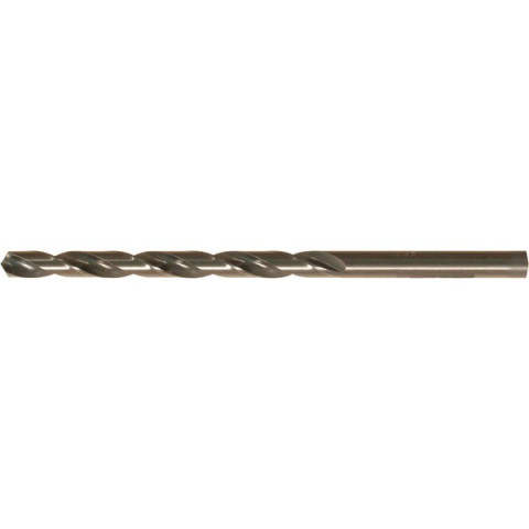 Foret hélicoïdal avec queue cylindrique longue, en acier à coupe rapide, type N, DIN 340, profil rectifié, surface traitée à la vapeur, Ø h8 : 4,10 mm