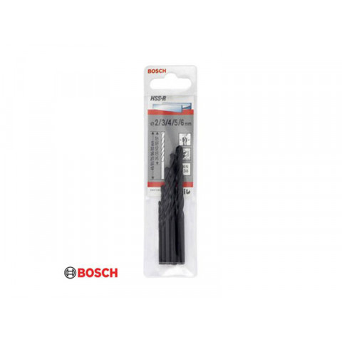 Set de 5 forets à métaux laminés HSS-R, DIN 338 Bosch 2607018351