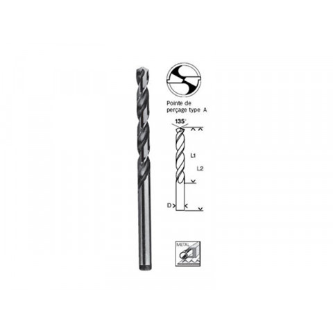 Lot de 1 foret à métaux HSS-G Topline DIN 338 Ø  4,5 L 80 mm BOSCH 2608596453