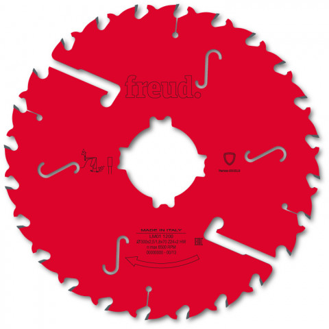 Lame avec racleurs pour scie multilame freud - ø250 2,2/1,6 al70 z24+2 ba - f03fs07200 -lm01 1600