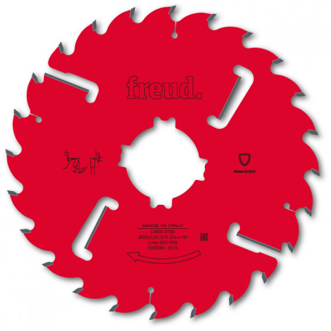 Lame avec racleurs pour scie multilame freud - ø350 3,5/2,5 al70 z24+2+4 ba - f03fs06243 -lm04 2400