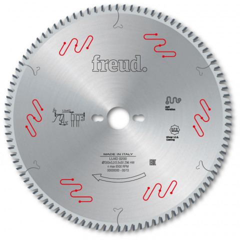 Lame trapèze plate pour surfaces freud - øures//composites freud - ø250 3,2/2,5 al30 z80 td+ - f03fs07294 -lu4d 0100