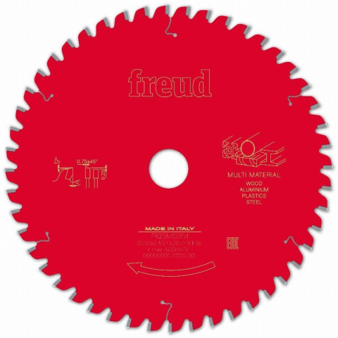 Lame pour scie circulaire portative FREUD - Ø250 2,4/2 AL30 Z48 TPB 0° - F03FS09888 -FR23M001M