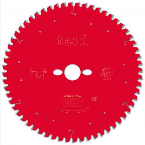 Lame pour scie circulaire portative freud - ø254 2,4/1,8 al30 z60 ba -5° - f03fs09755 -fr24w001m