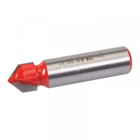 Fraise à rainure en V 1/2" - 12,7 x 10 mm 45°