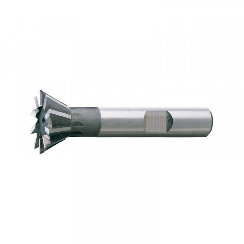 Fraise conique, forme C, 60°, Ø d1 - js16 : 22,0 mm, Long. totale l1 67 mm, Hauteur de coupe b - js 14 9,0 mm, Ø queue d2 - h6 : 12 mm, Dents : 8