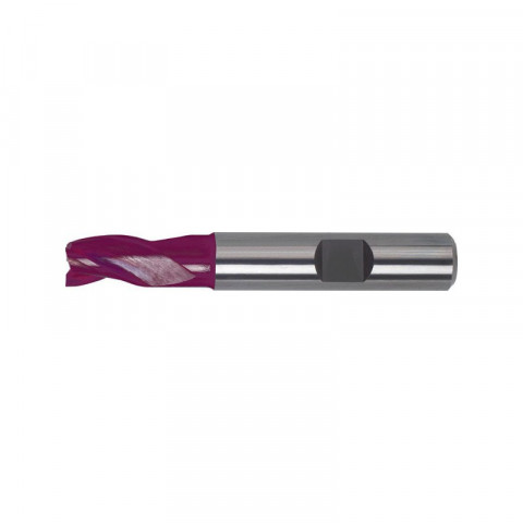 Fraise courte, queue HB, 3 dents, 30°, en carbure monobloc, TiAIN, Ø d1 - h10 : 8,0 mm, Long. totale l1 58 mm, Lames de l2 9 mm, Ø queue d2 - h6 : 8 mm