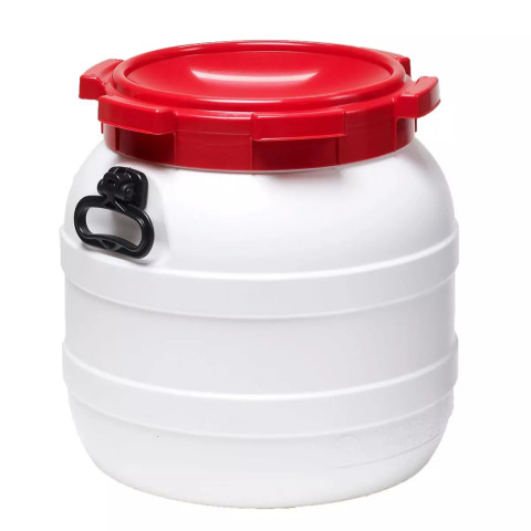 Fut / bidon plastique alimentaire grande ouverture à visser - curtec - 42 litres