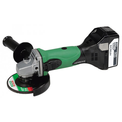 Meuleuse sans fil  Ø125mm 18V 4Ah Li-ion Slide en coffret HITACHI G18DSL4A