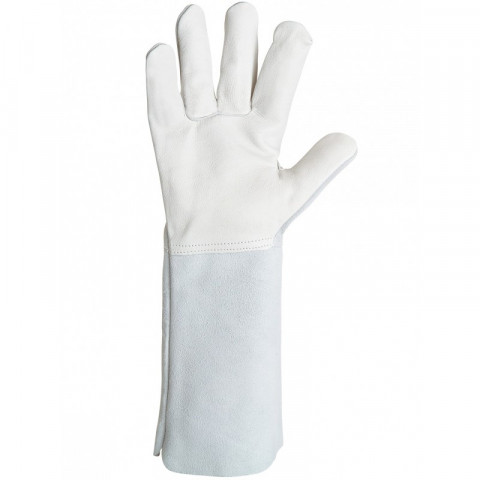 Gant anti chaleur soudeur cuir singer taille 10 professionnel manchette 20cm taille10 paume fleur de bobin dos croute