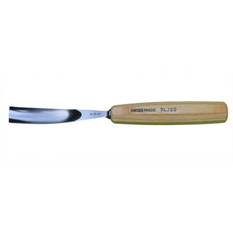 Gouge de sculpteur cintrée demi creuse 20 mm, manche bois - EMILE PEYRON - 167L20