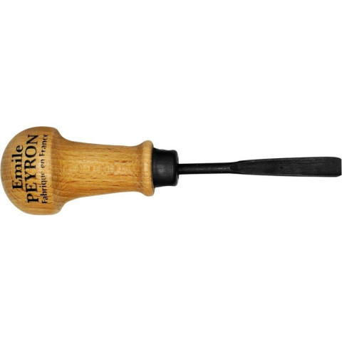 Gouge de sculpteur demi-creuse 8 mm - Manche bois - EMILE PEYRON - 116D