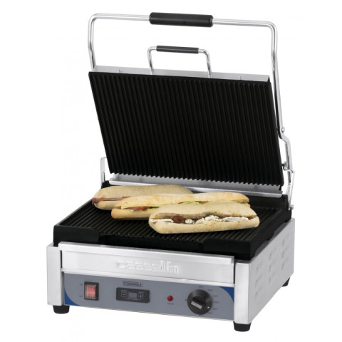 Grill panini grand premium rainurée - rainurée avec minuteur cgprrgpt