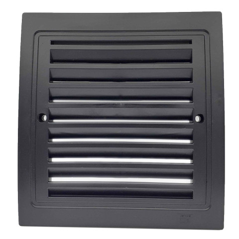 Lot de 1_grille de ventilation plastique 140x140 mm    noir