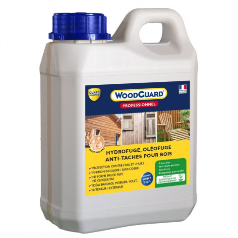 Imperméabilisant Bois Anti Tache Invisible - WoodGuard Pro 1L - traite 7m²