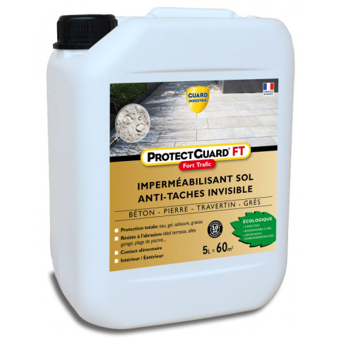 Protectguard ft - imperméabilisant invisible spécial sol trafic intense - 5 l - traite 60m2