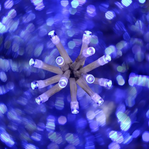 Guirlande lumineuse de noël 100 leds blanches 6 m 8 fonctions bleue