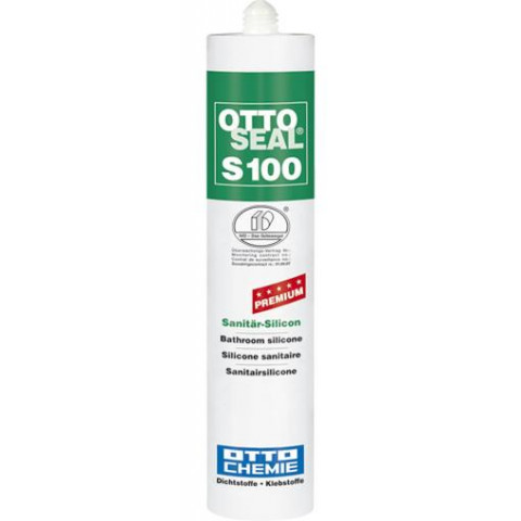 Silicone sanitaire S-100 premium gris C94 OTTO-CHEMIE (300 ml)
