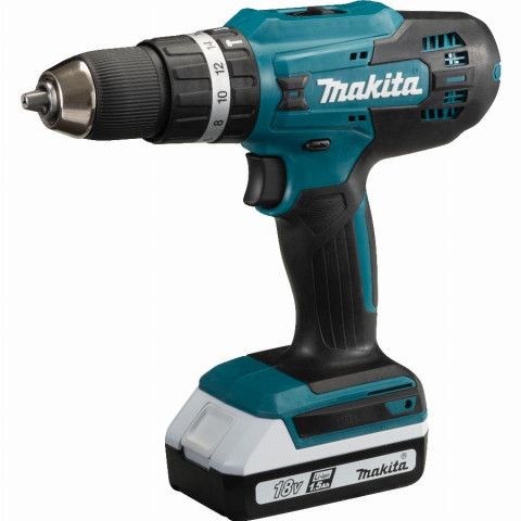 Perceuse visseuse à percussion 18v li-ion 1,5 ah ø13 mm makita - hp488dwe